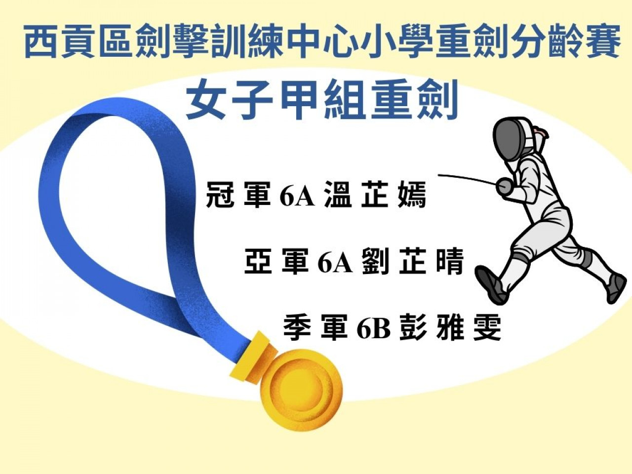 西貢區劍擊訓練中心小學重劍分齡賽