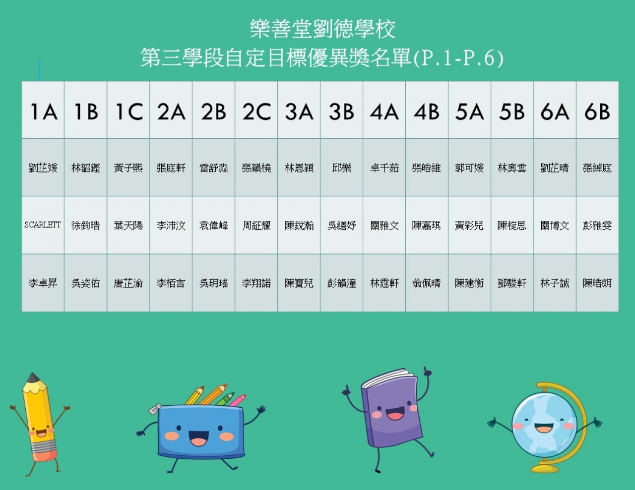第三學段自定目標