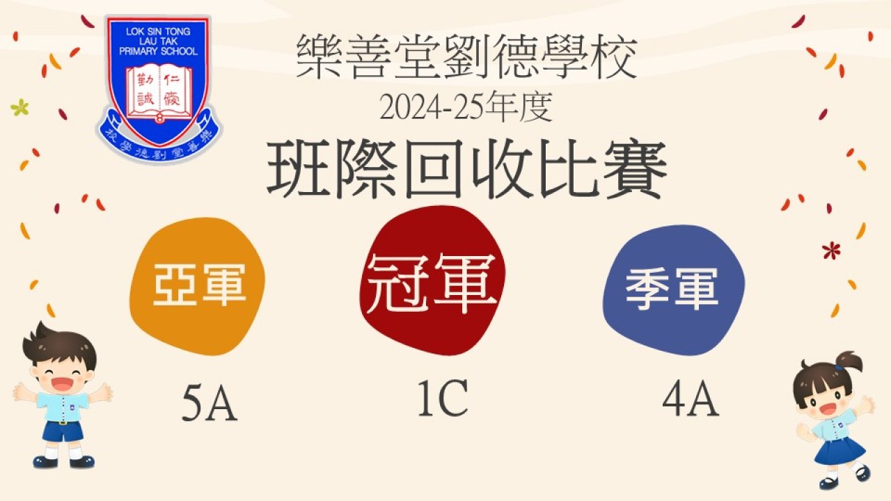 班際回收比賽頒獎禮